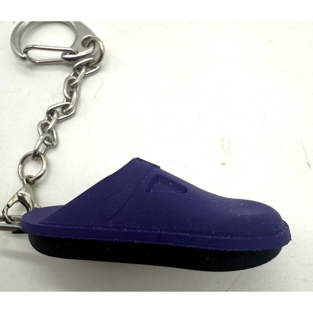 Alegria Shoes Purple Clog Keychain Rubber Shoe Promo Carabiner Clip Key Ring